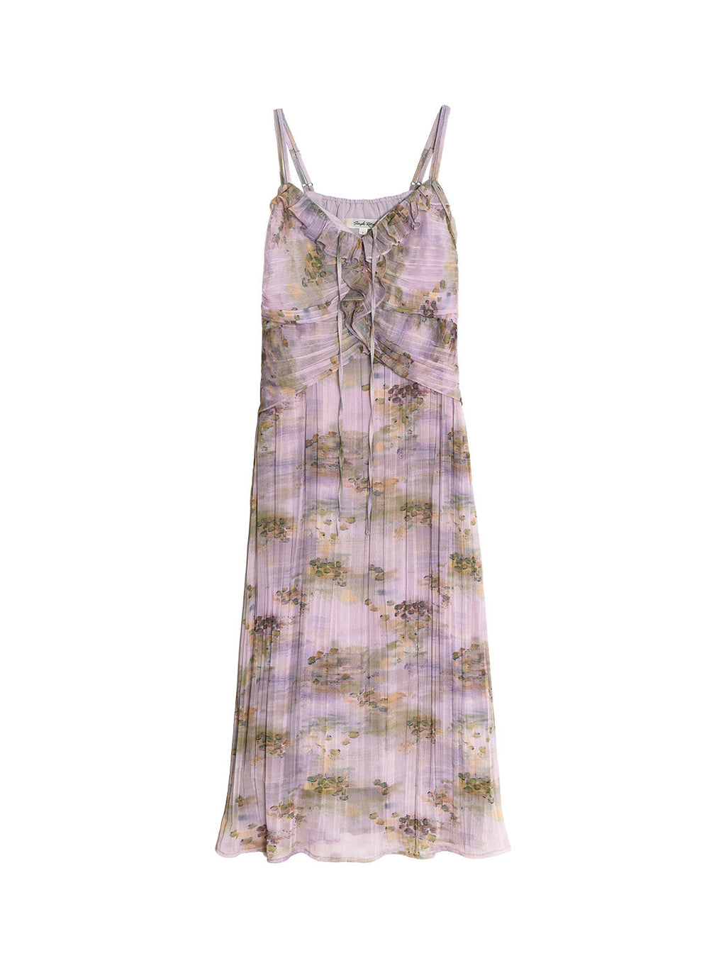 【Final Sale】Makayla Floral Print Tie V-Neck Trim Slip Dress