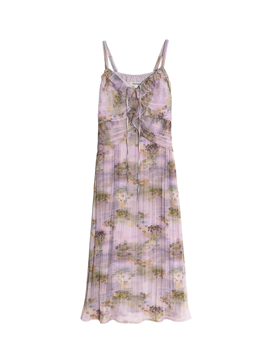 【Final Sale】Makayla Floral Print Tie V-Neck Trim Slip Dress