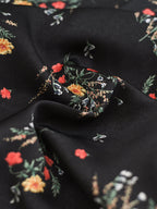 Ensley Floral Printed Black Dress
