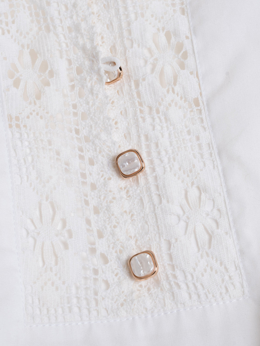 【Final Sale】Alaiya Lace Paneled Hollow Puff Sleeve Dress