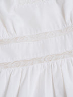 【Final Sale】Alaiya Lace Paneled Hollow Puff Sleeve Dress