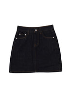 Kayleigh Vintage A-Line Cotton Denim Skirt