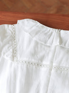 Lucille Victorian Long Sleeve White Dress