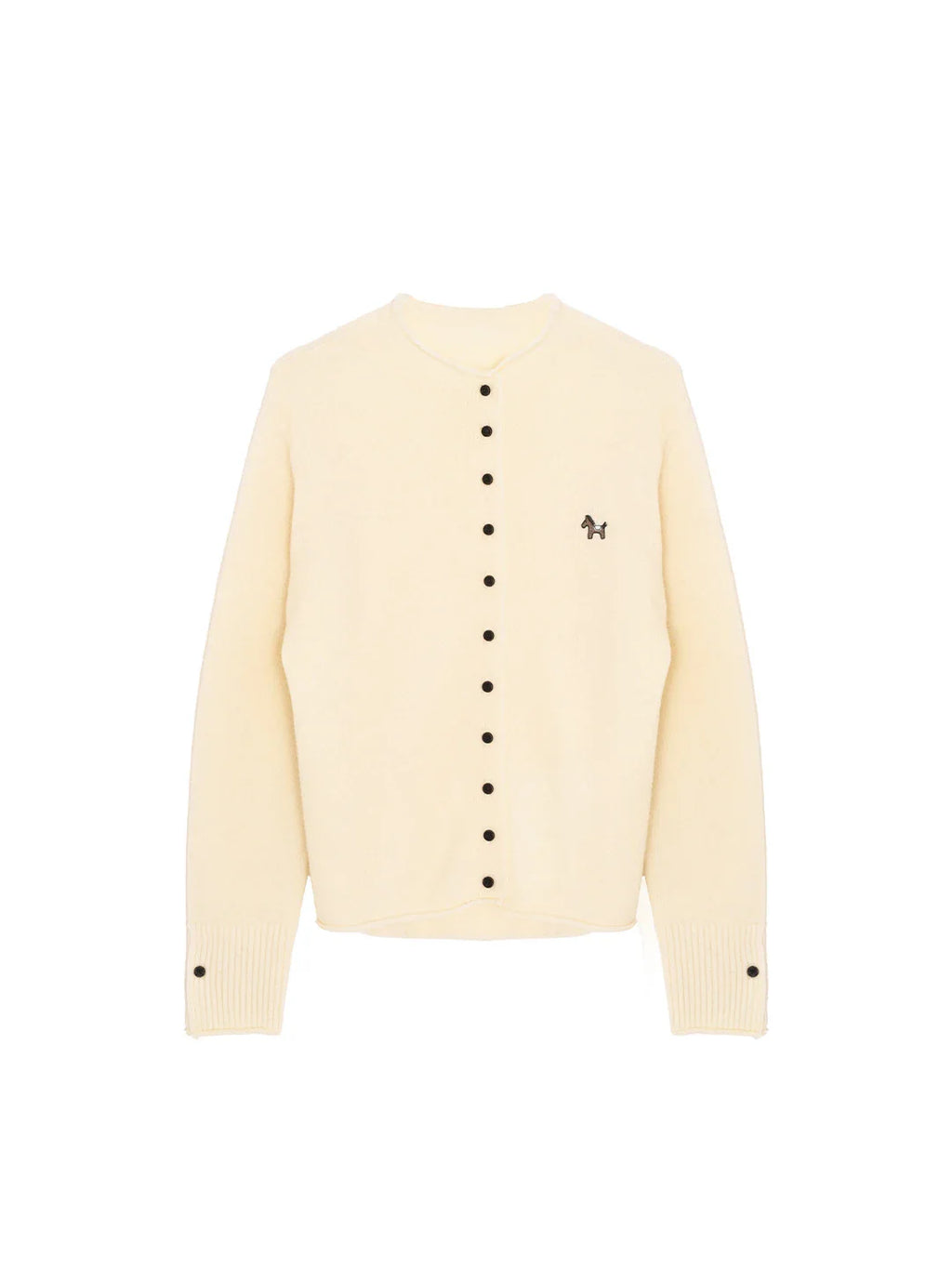 Araceli Round Neck 100% Wool Cardigan