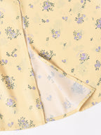 【Final Sale】Magnolia Printed Floral Yellow Midi Dress
