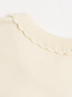 【Final Sale】Grace Floral Embroidered Apricot Knit Cardigan