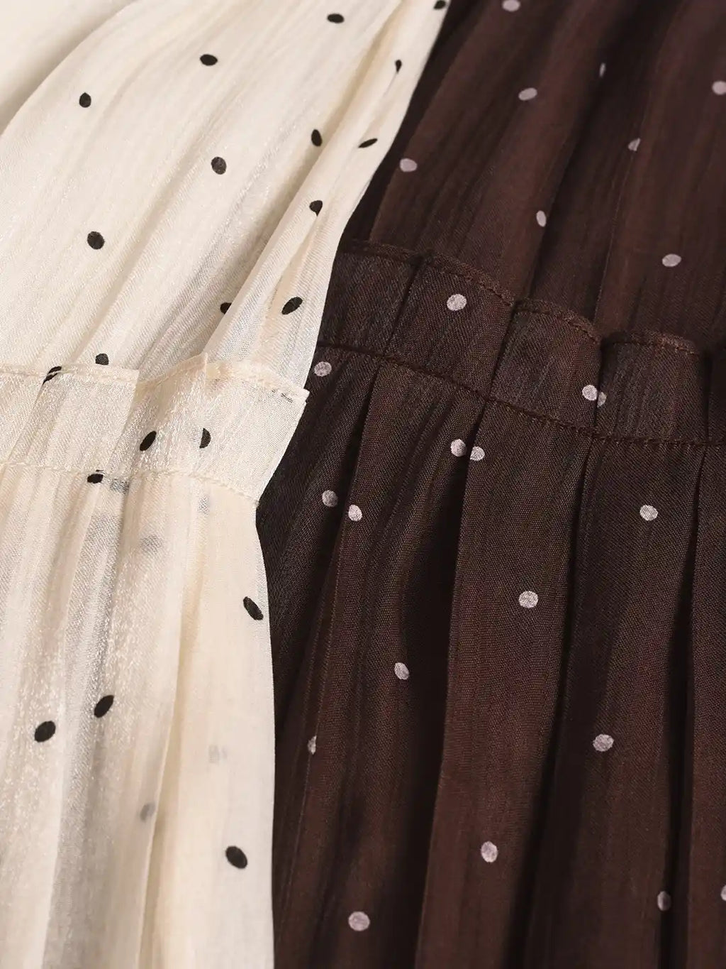 Braelyn Pleated Dots Skirt